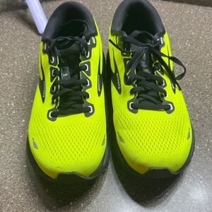 Brooks Neon Yellow Running Shoes with Black Accents
